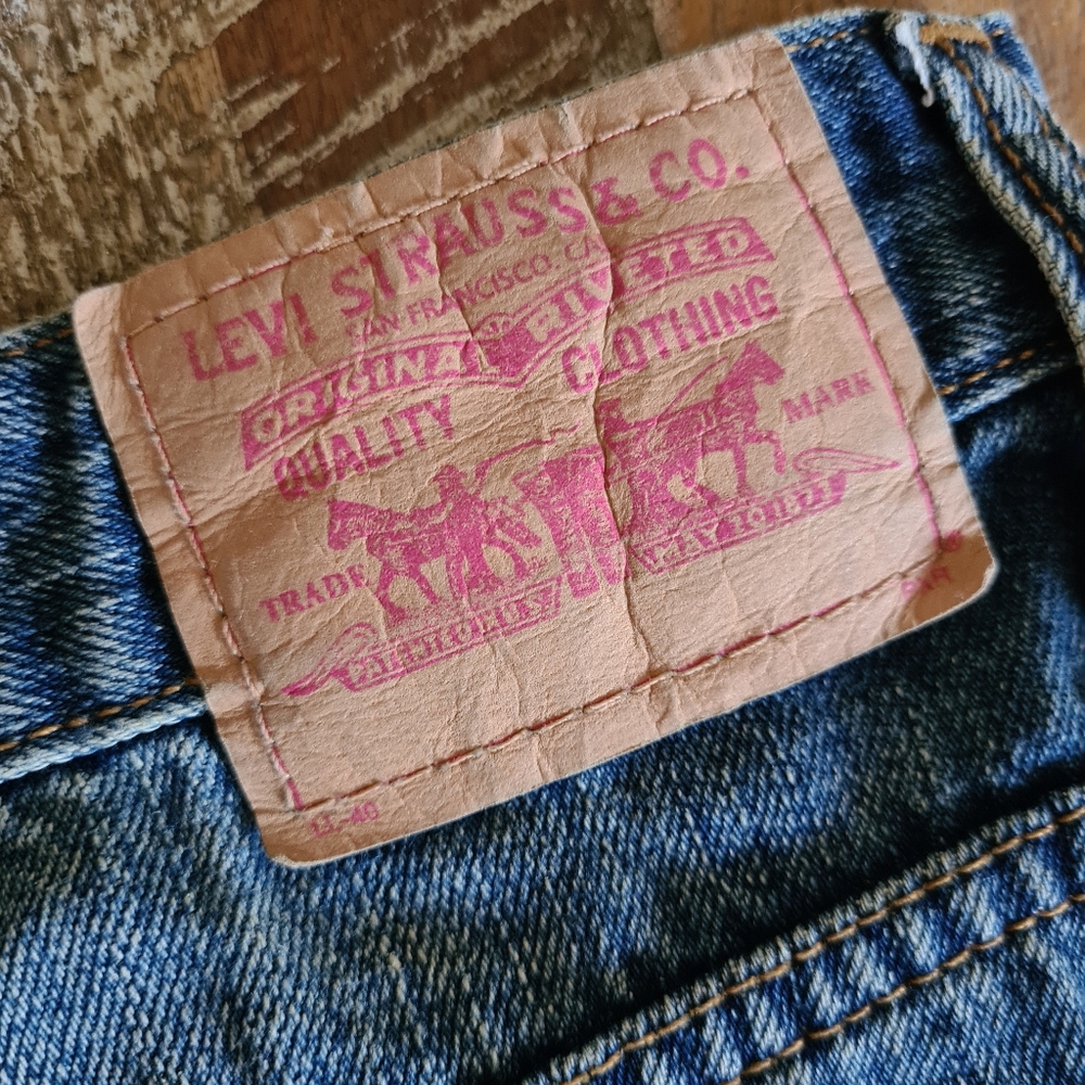 Levi's 10 Straight Blue Denim Mini Skirt - Picture 4 of 11